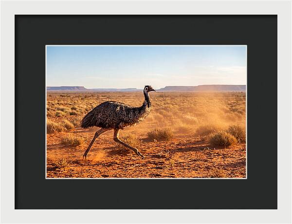 Emu Running Through The Outback