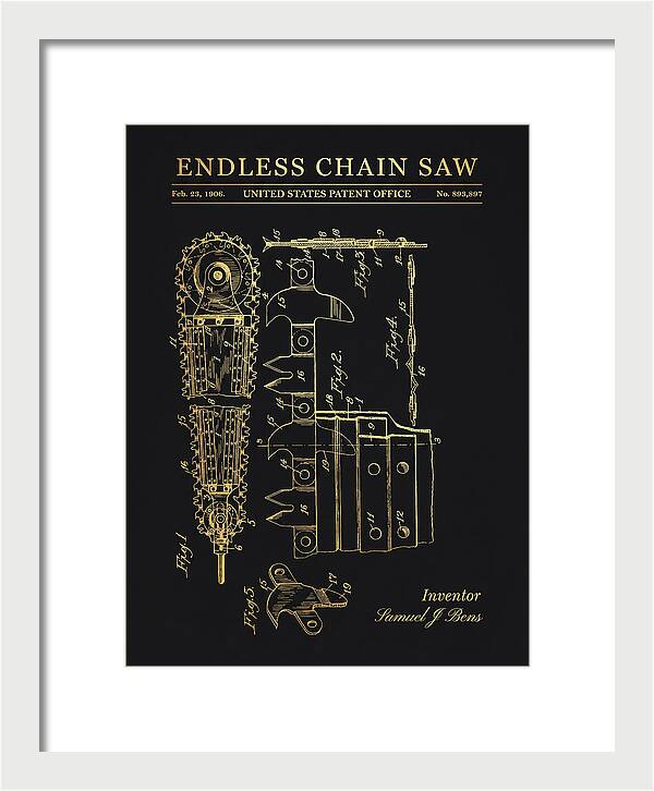 Endless Chain Saw Gold Patent Us893897a