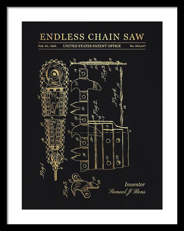 Endless Chain Saw Gold Patent Us893897a