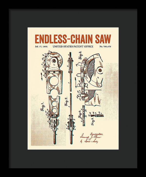 Endless Chain Saw Retro Patent Us780476a