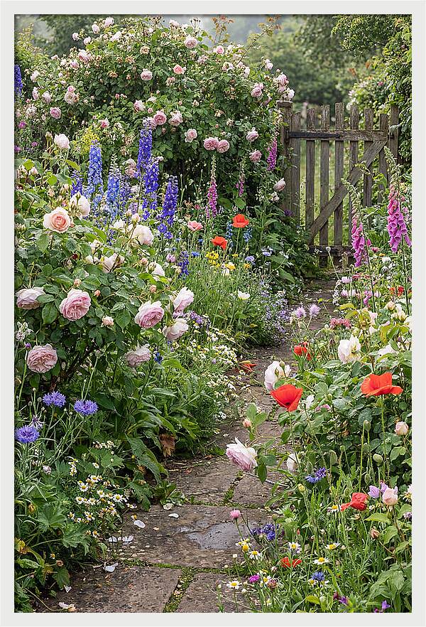 English Cottage Garden Pathway