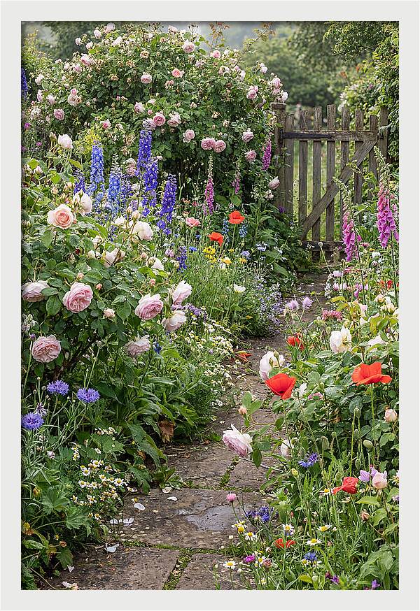 English Cottage Garden Pathway