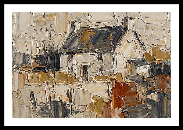 English Cottage In Palette Knife Style