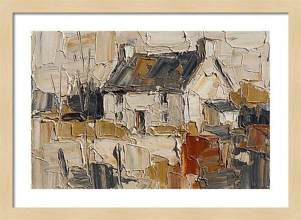 English Cottage In Palette Knife Style