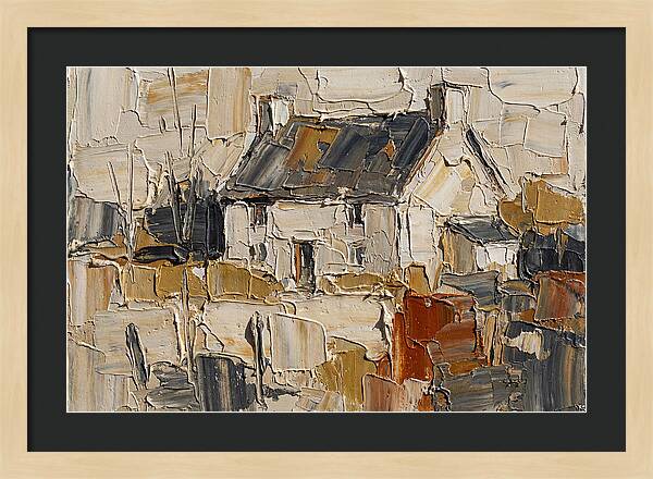 English Cottage In Palette Knife Style
