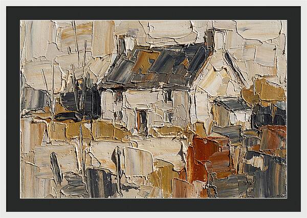English Cottage In Palette Knife Style