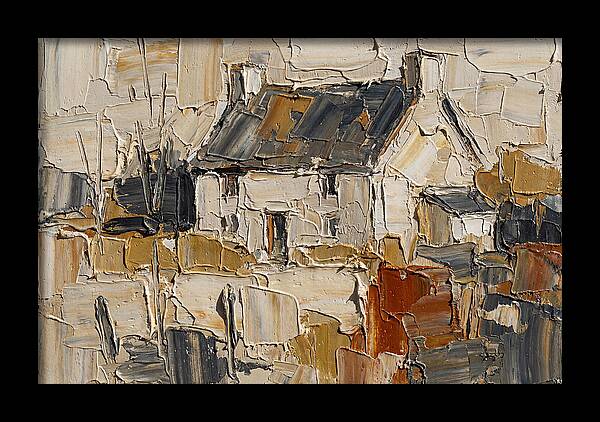 English Cottage In Palette Knife Style