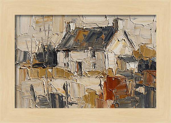 English Cottage In Palette Knife Style
