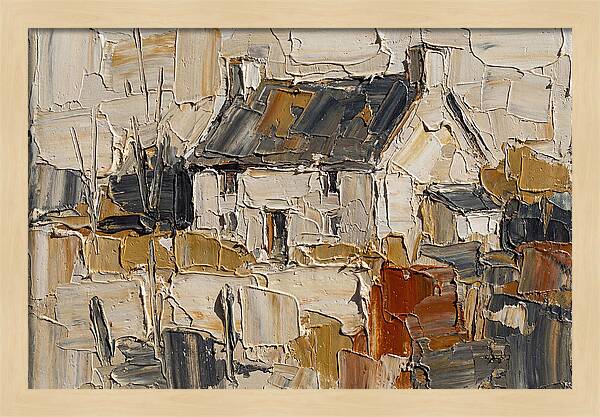 English Cottage In Palette Knife Style