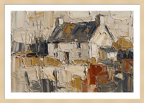 English Cottage In Palette Knife Style