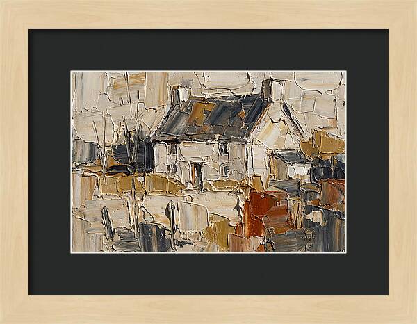 English Cottage In Palette Knife Style