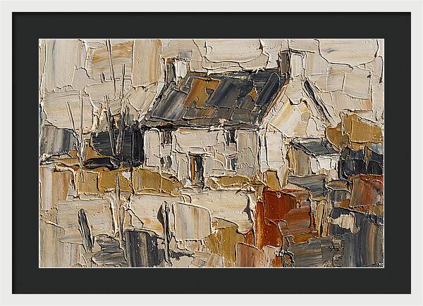 English Cottage In Palette Knife Style