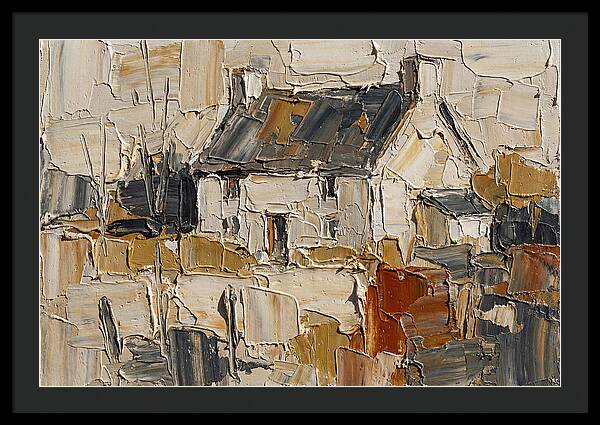 English Cottage In Palette Knife Style