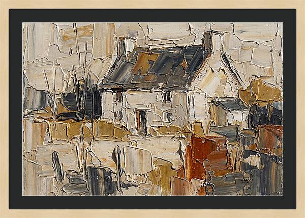 English Cottage In Palette Knife Style