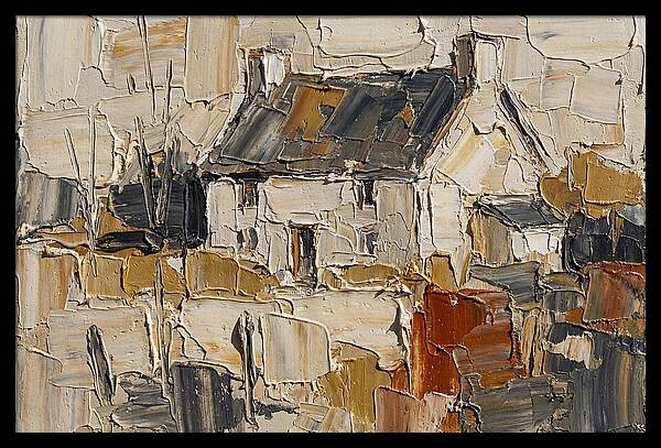 English Cottage In Palette Knife Style