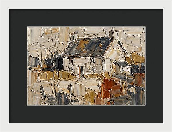 English Cottage In Palette Knife Style