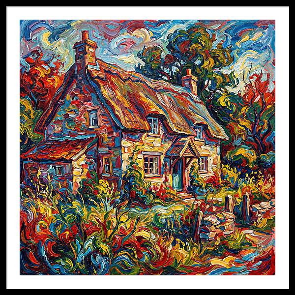 English Cottage In Vibrant Colors