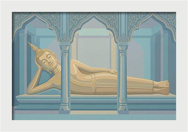 Enormous Reclining Golden Buddha