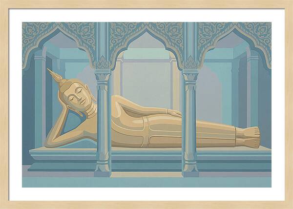 Enormous Reclining Golden Buddha
