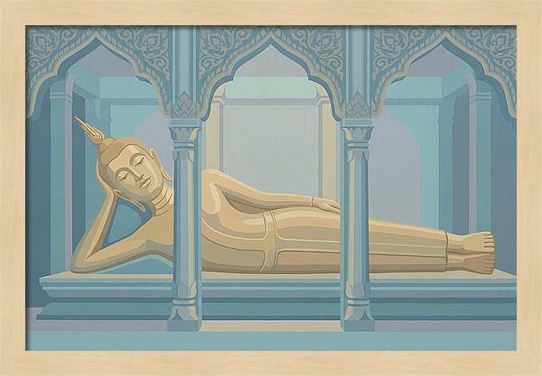 Enormous Reclining Golden Buddha