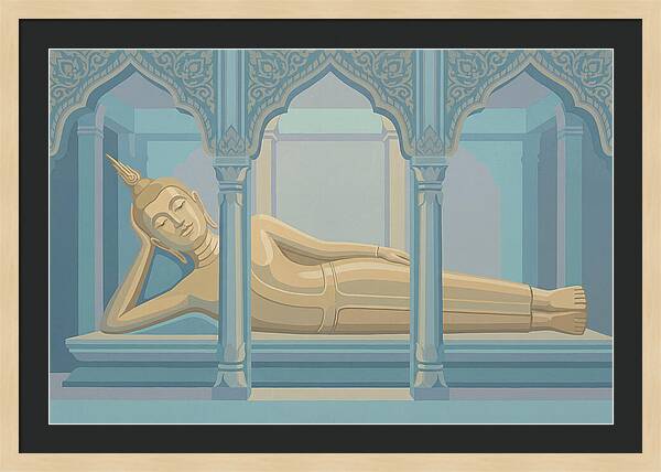 Enormous Reclining Golden Buddha