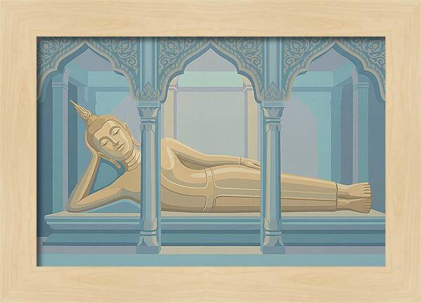 Enormous Reclining Golden Buddha