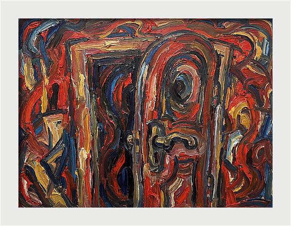 Entrance Doorway In Expressionist Style