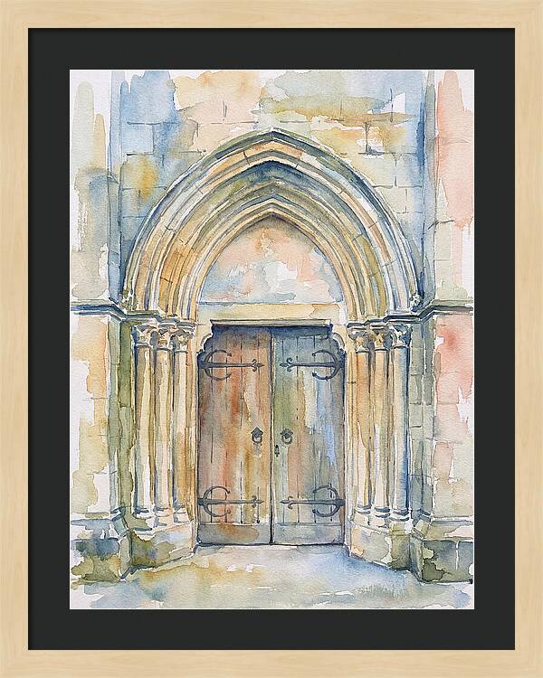 Entrance Doorway Watercolor