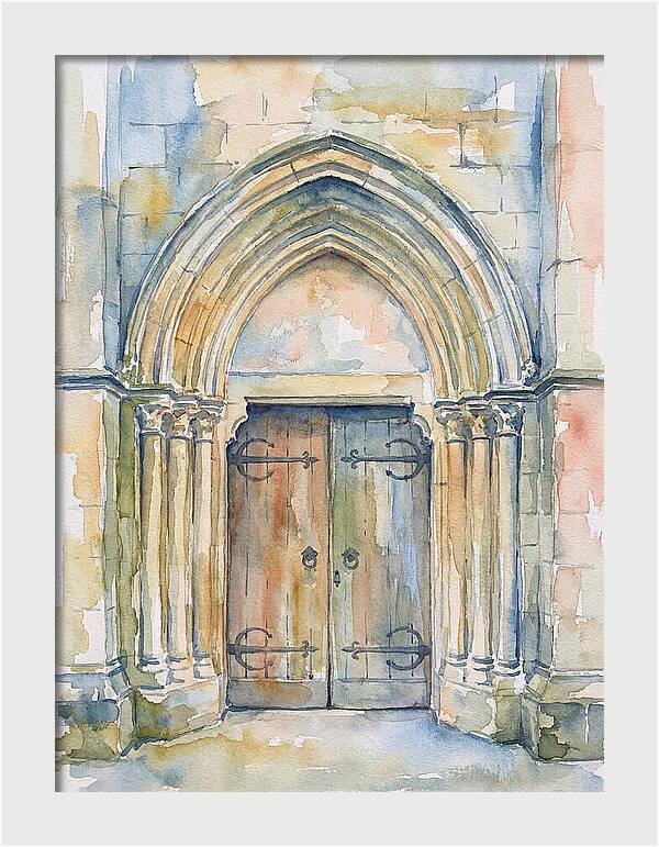 Entrance Doorway Watercolor