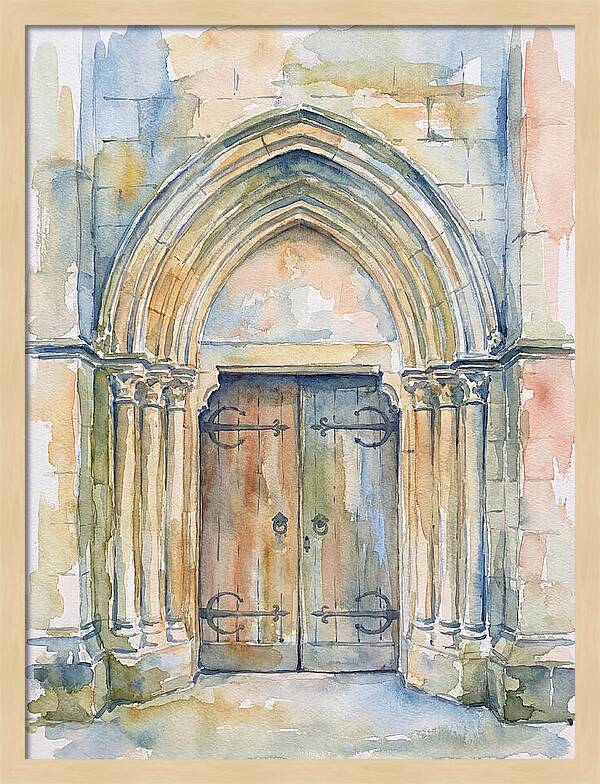 Entrance Doorway Watercolor