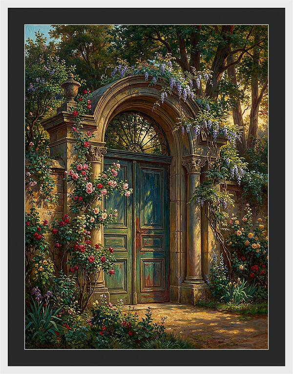 Entrance Gate Surrounded By Blooms