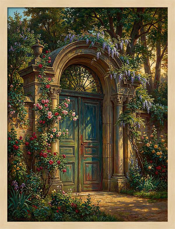 Entrance Gate Surrounded By Blooms
