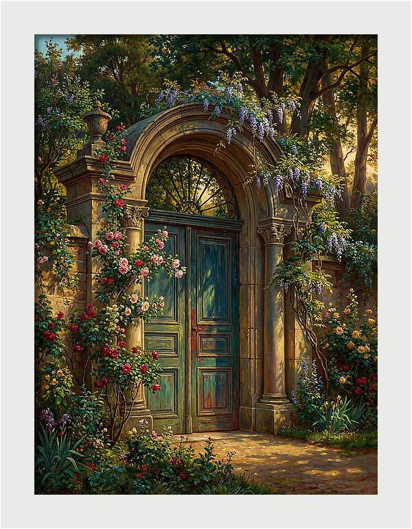 Entrance Gate Surrounded By Blooms