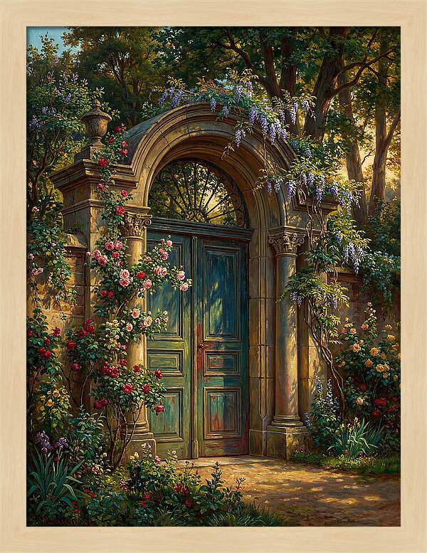 Entrance Gate Surrounded By Blooms