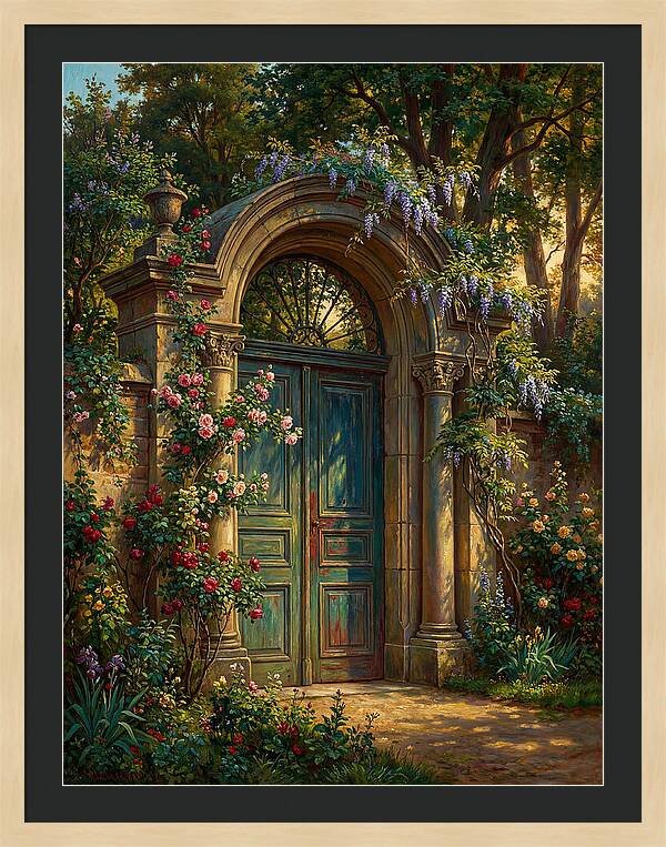 Entrance Gate Surrounded By Blooms