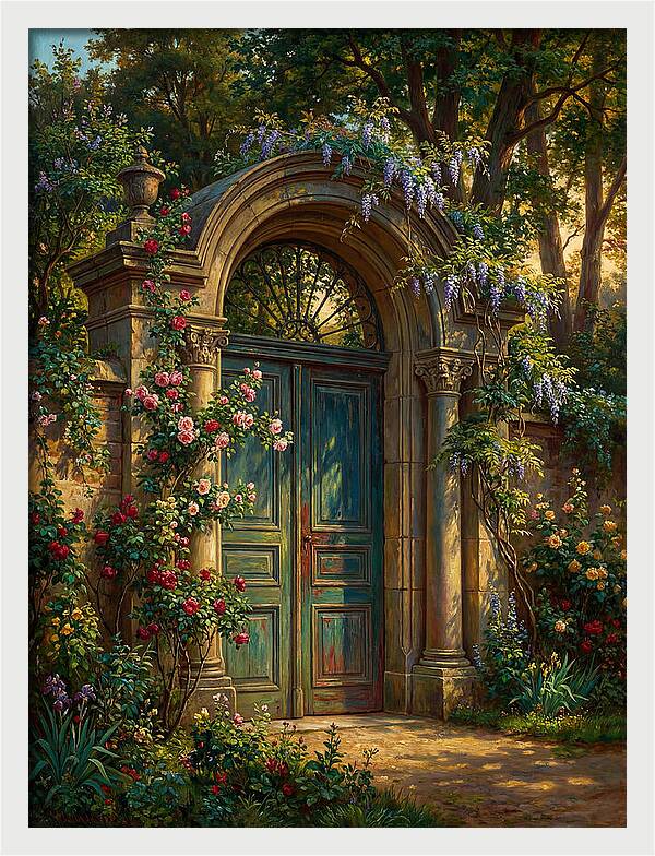 Entrance Gate Surrounded By Blooms