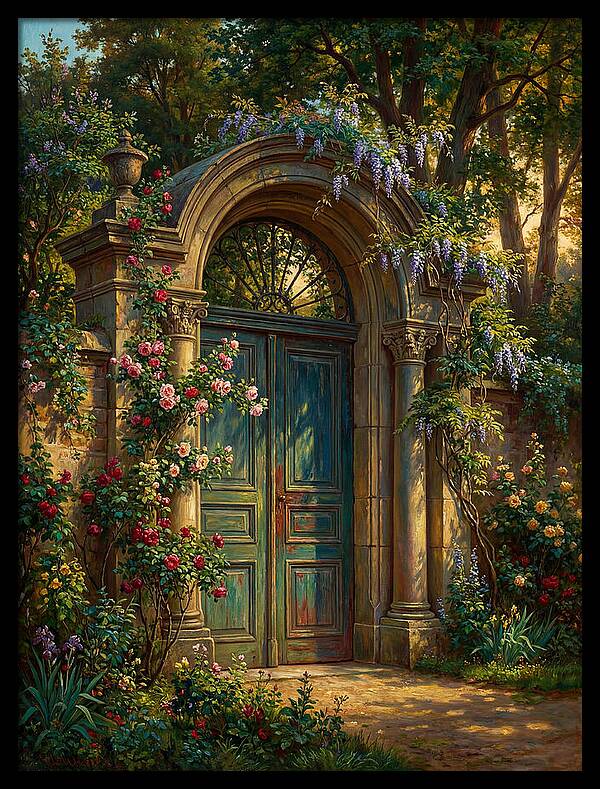 Entrance Gate Surrounded By Blooms