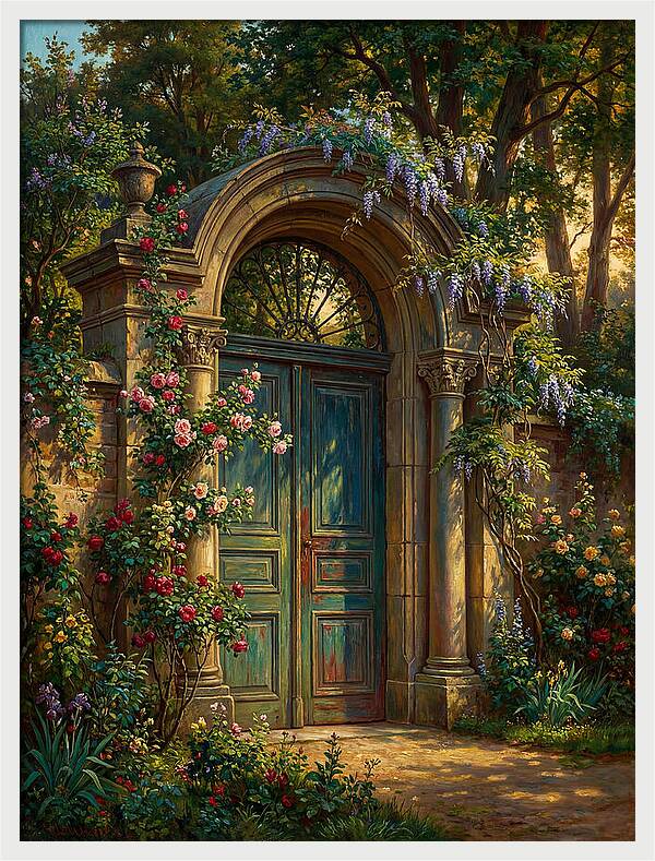 Entrance Gate Surrounded By Blooms