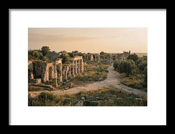 Ephesus Library Ruins At Dusk