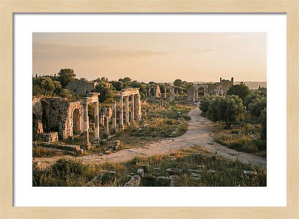 Ephesus Library Ruins At Dusk