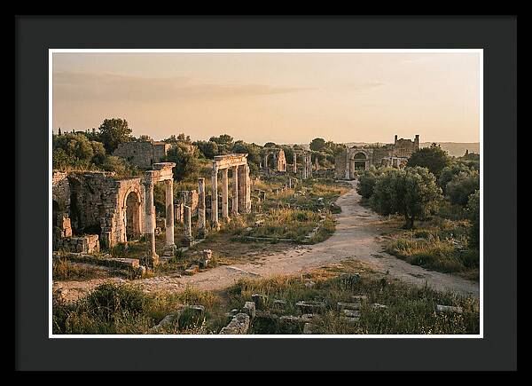 Ephesus Library Ruins At Dusk