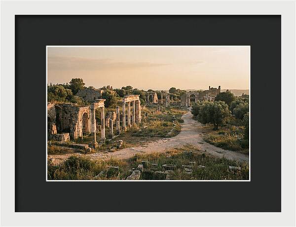 Ephesus Library Ruins At Dusk