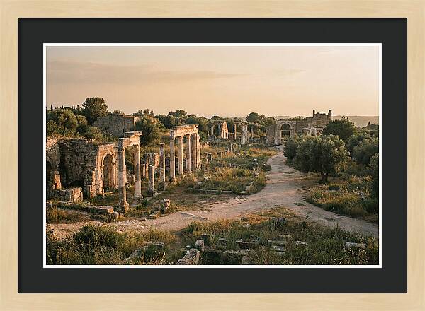 Ephesus Library Ruins At Dusk