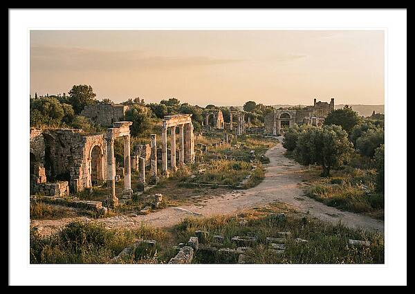 Ephesus Library Ruins At Dusk