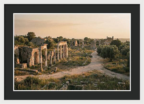 Ephesus Library Ruins At Dusk