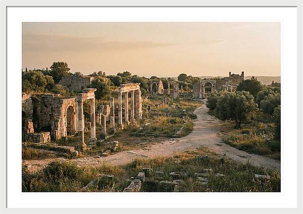 Ephesus Library Ruins At Dusk