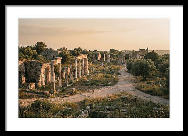 Ephesus Library Ruins At Dusk