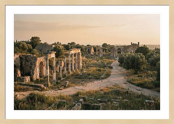 Ephesus Library Ruins At Dusk