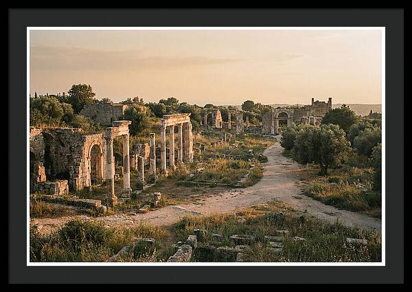 Ephesus Library Ruins At Dusk