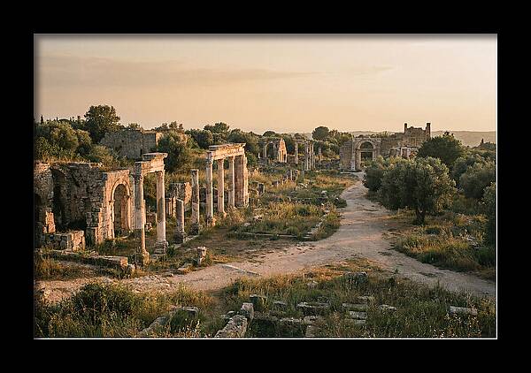 Ephesus Library Ruins At Dusk